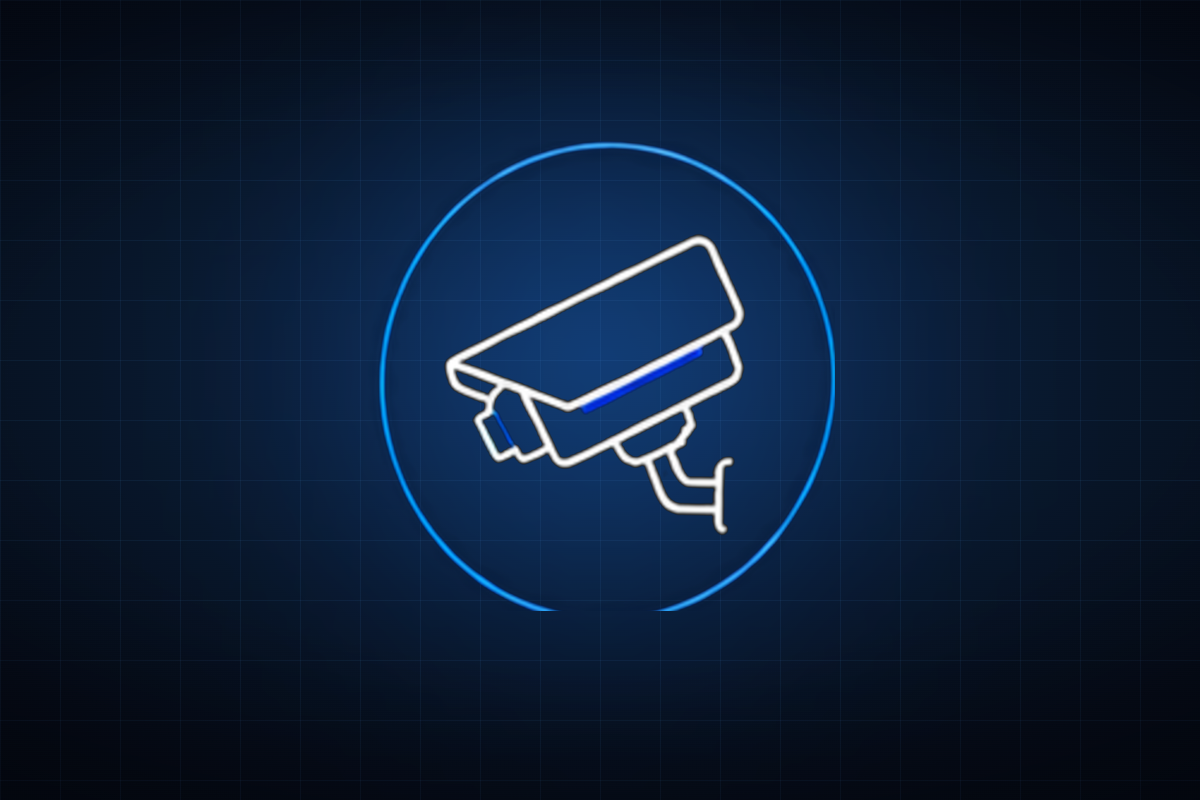 Cámara de videovigilancia, símbolo de la seguridad física de Daf